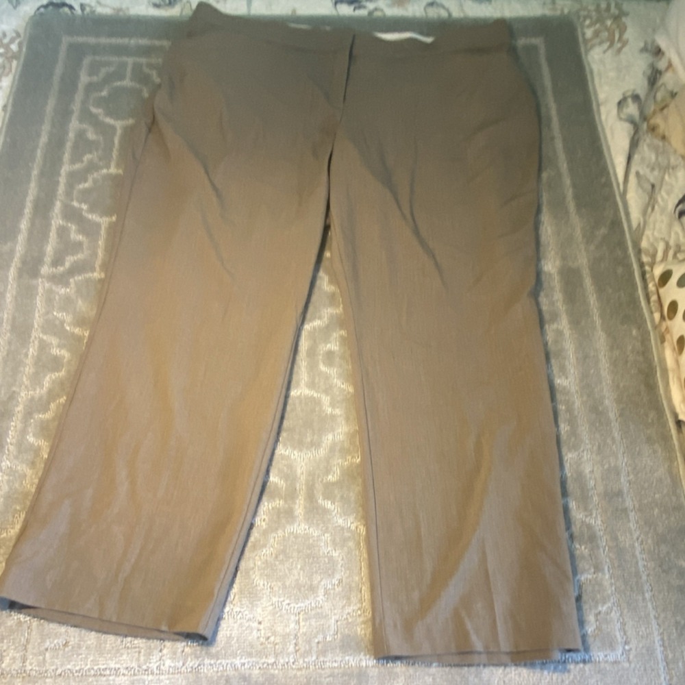 Studio Works Womens Plus Size 24W Brown Dress Pants Stretch Work Office Slacks
